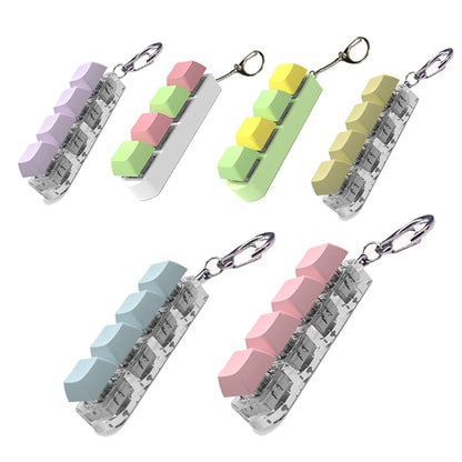 DIY Keyboard Key Toy - Stress Relief Fidget Button Keychain & Fidget Keycap Toy