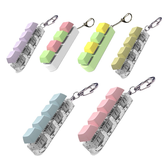 DIY Keyboard Key Toy - Stress Relief Fidget Button Keychain & Fidget Keycap Toy