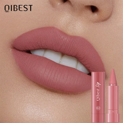 Twist-Up Lip Liner & Lipstick Pen – Multipurpose Velvet Matte Waterproof Lip Contour & Powder Blusher Rouge Makeup