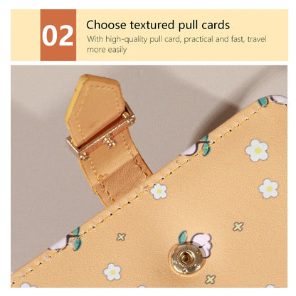 Flower Patterned Credit Card Holder – Small Zipper Card Case Wallet for Women & Men, Handheld and Compact