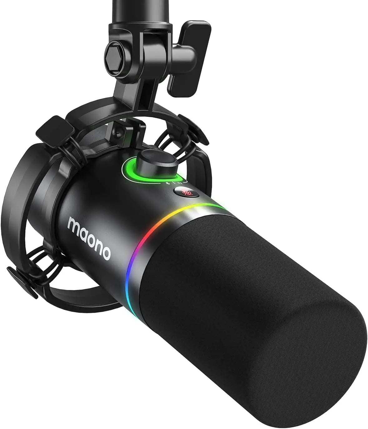 Maono PD200X XLR/USB Dynamic Microphone – Metal Gaming & Streaming Mic with Tap-to-Mute and Gain Control