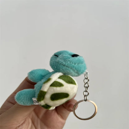 Cute Green Turtle Mini Keychain – Plush Cartoon Animal Pendant, Soft Stuffed Toy Figure, Kids Gift Accessory
