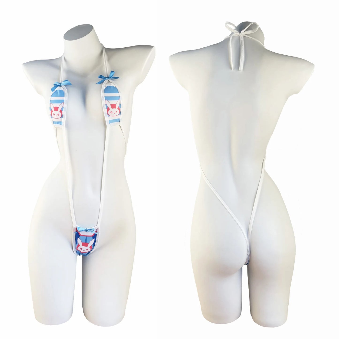 Backless Strappy Bandage Lingerie Set – One-Piece Bikini Costume for Women, Sexy Pajamas & Cosplay Uniform