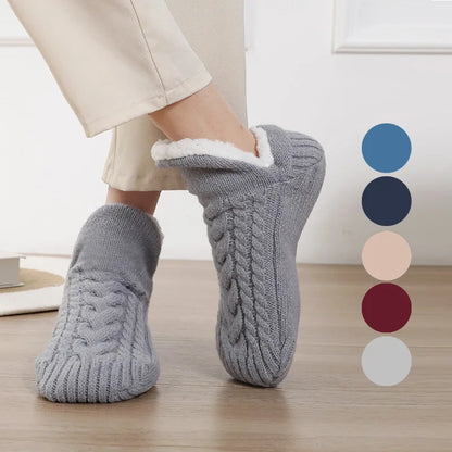 Men's Thermal Slipper Socks - Warm Short Cotton Socks for Winter, Thickened Non-Slip Grip Fuzzy Floor Socks