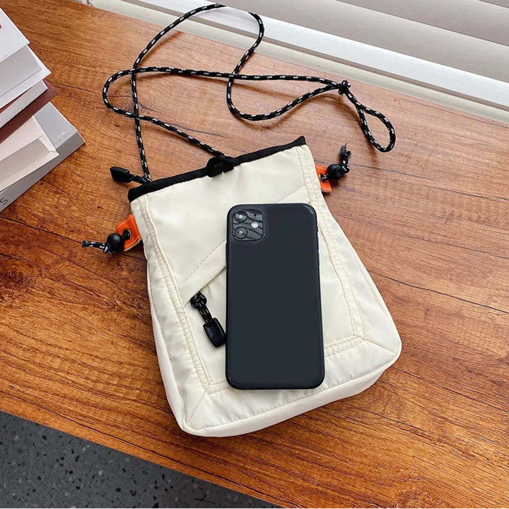 Fashion Mini Waterproof Messenger Bag: Small Square Travel Bag for Men and Women - Casual Shoulder Crossbody Mobile Phone Bag