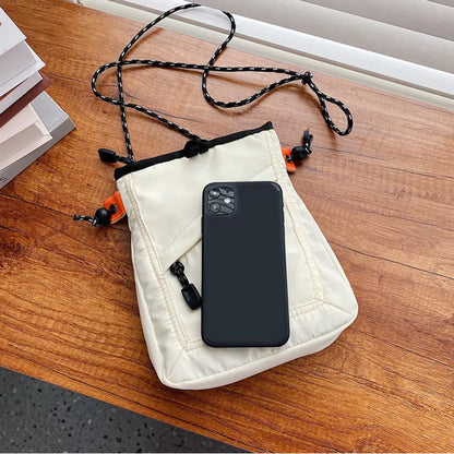 Fashion Mini Waterproof Messenger Bag: Small Square Travel Bag for Men and Women - Casual Shoulder Crossbody Mobile Phone Bag