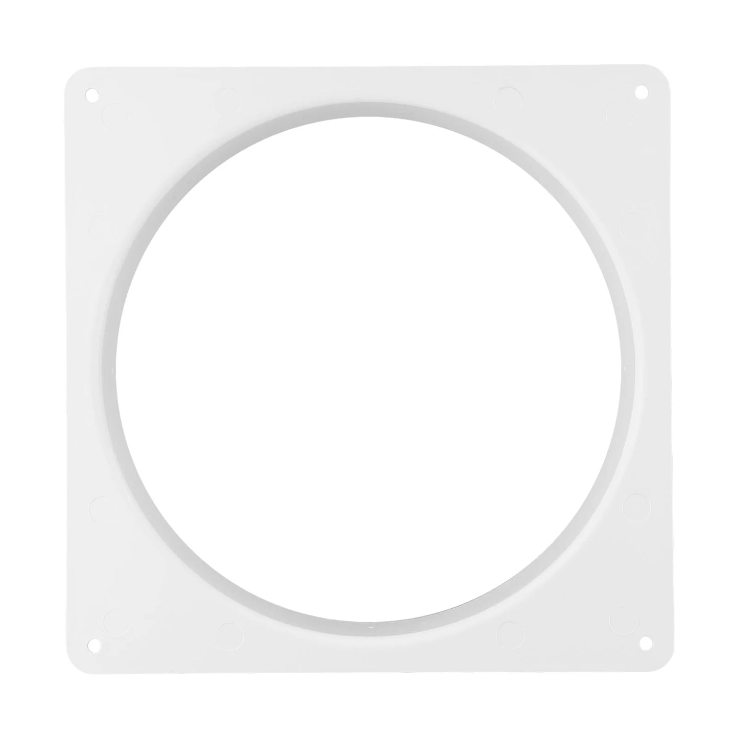 White Air Vent Duct Connector Flange – Straight Square Bottom Pipe for Easy Ventilation Duct Installation