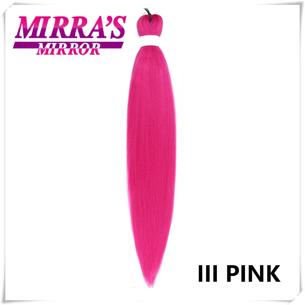 Purple Pre-Stretched Yaki Hair Extensions – Soft Synthetic Jumbo Braids for DIY Ponytail in Pink, Grey, Orange, Red & Blue