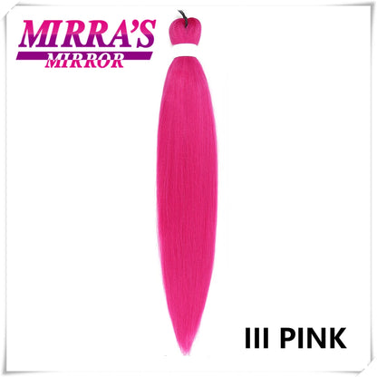 Purple Pre-Stretched Yaki Hair Extensions – Soft Synthetic Jumbo Braids for DIY Ponytail in Pink, Grey, Orange, Red & Blue
