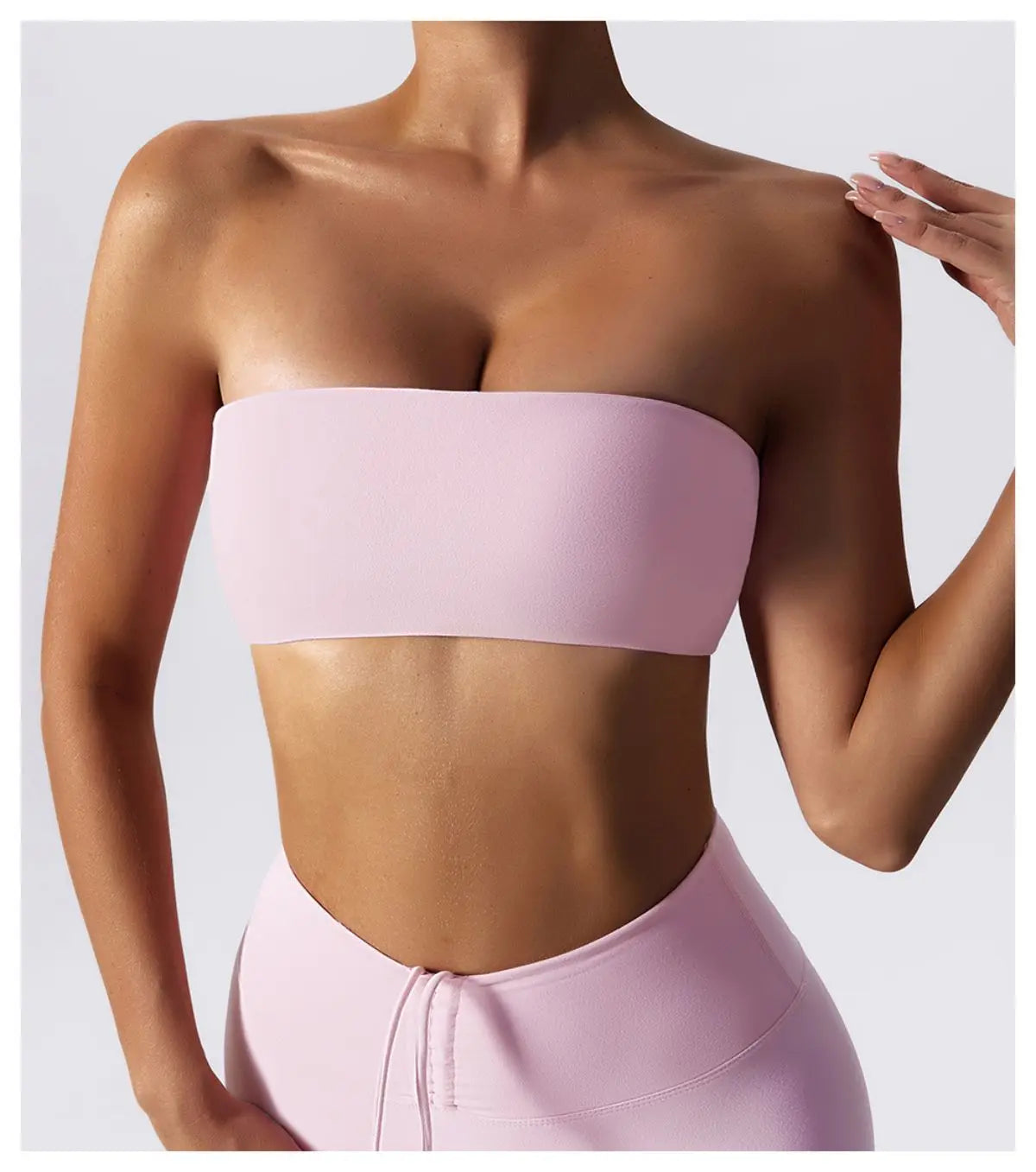 Women’s Strapless Sports Bra — Quick-Dry Yoga & Gym Tube Top | Fitness Chest Wrap Workout Bra