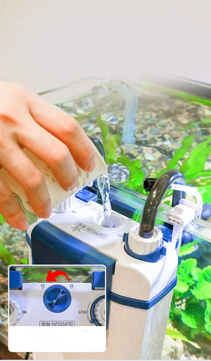 220V Silent Aquarium Filtration System – Wall-Mounted Integrated Filter & Oxygenation Machine for Fish Tanks