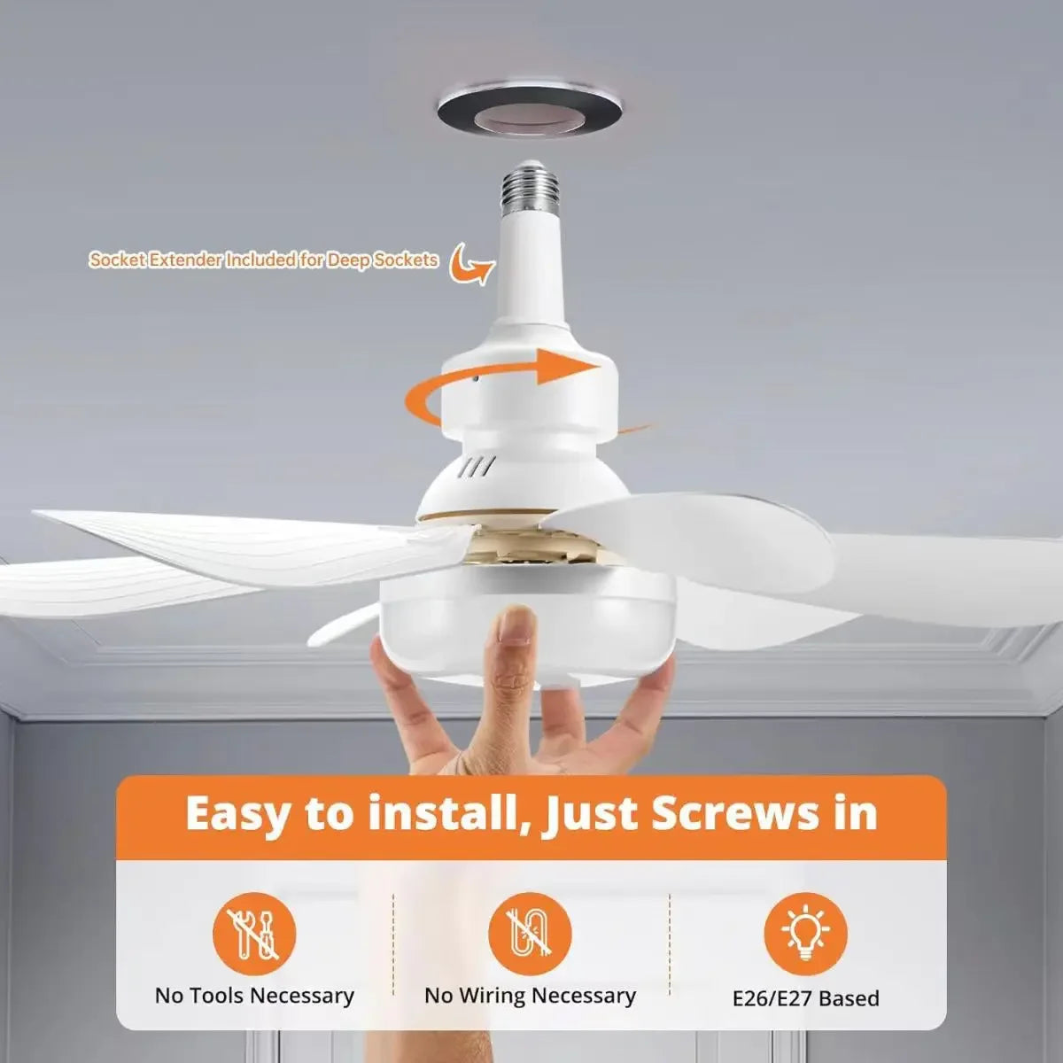 Household Detachable Fan Blades - Small Ceiling Fan with Intelligent Remote Control, Adjustable Wind & Light for Bedroom and Restaurant