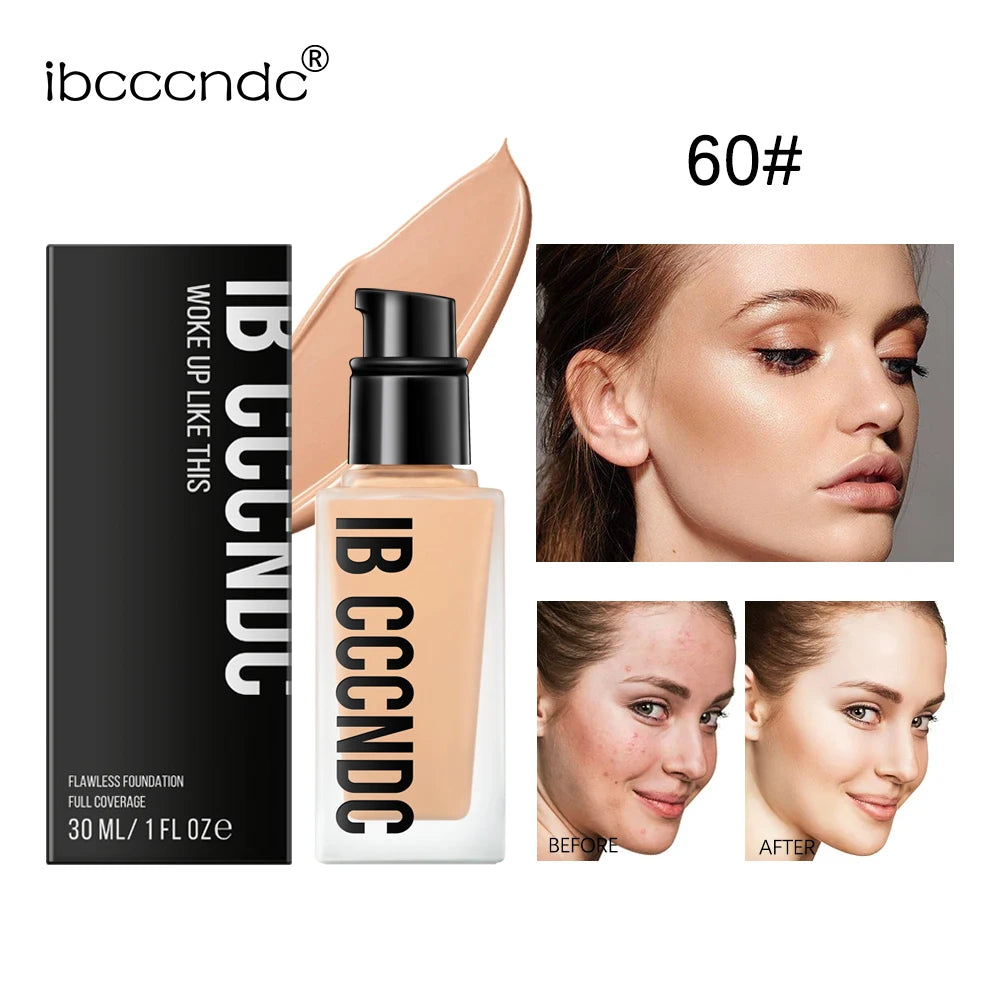 Flawless All-Day Waterproof Concealer & Foundation – 6-Color Full Coverage Moisturizing Makeup for Women