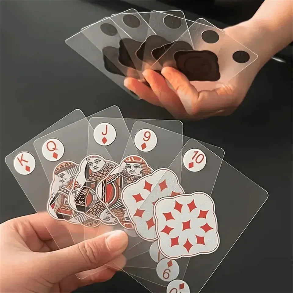 Waterproof Transparent PVC Playing Cards Set — Durable Box for Poker, Blackjack & Euchre Games