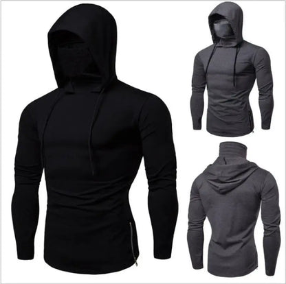 Men’s 2026 Solid Color Hooded Sweatshirt – Lightweight Long Sleeve Fitness Hoodie (M–5XL)