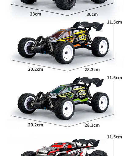 1:16 4WD RC Car – 70KM/H High-Speed Drift Monster Truck with LED, Remote Control, 4x4 for Kids, WLtoys 144001