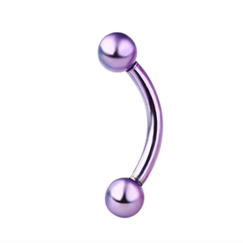 Crystal Curved Barbell Piercing Earrings – Daith, Helix, Tragus & Cartilage Body Jewelry Stud Ring