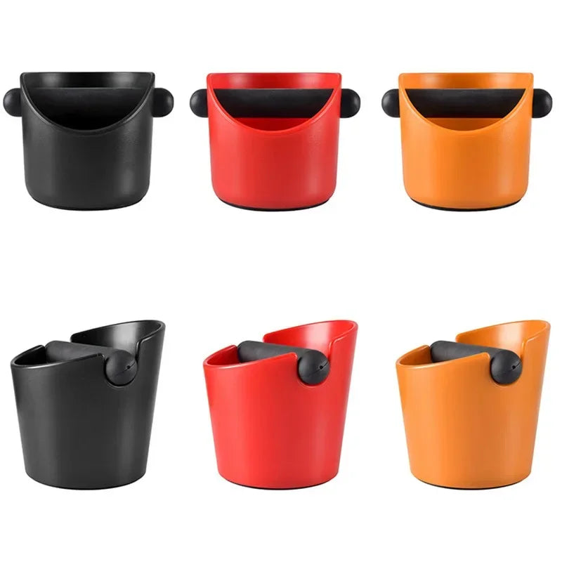 Shock-Absorbent Coffee Knock Box – Anti-Slip Espresso Grind Dump Bin for Barista Coffee Waste