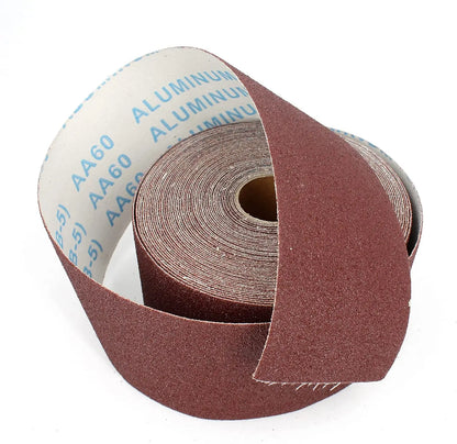 Aluminum Oxide Sandpaper Roll 9.5cm Wide – 60–600 Grit Abrasive Paper for Metal Grinding, Wood Polishing, Furniture & Car Detailing Use