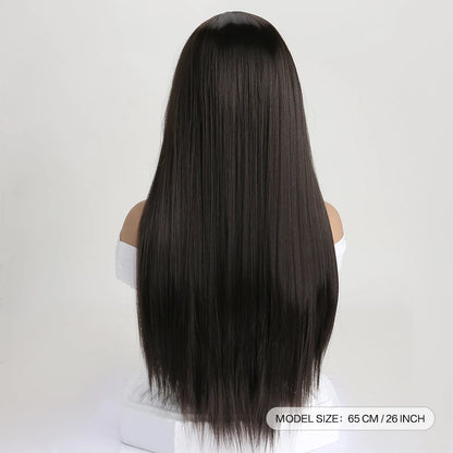 26" Long Straight Synthetic Wig for Women – Colorful Fashion Wig for Daily Wear, Halloween Costume, Party & Cosplay