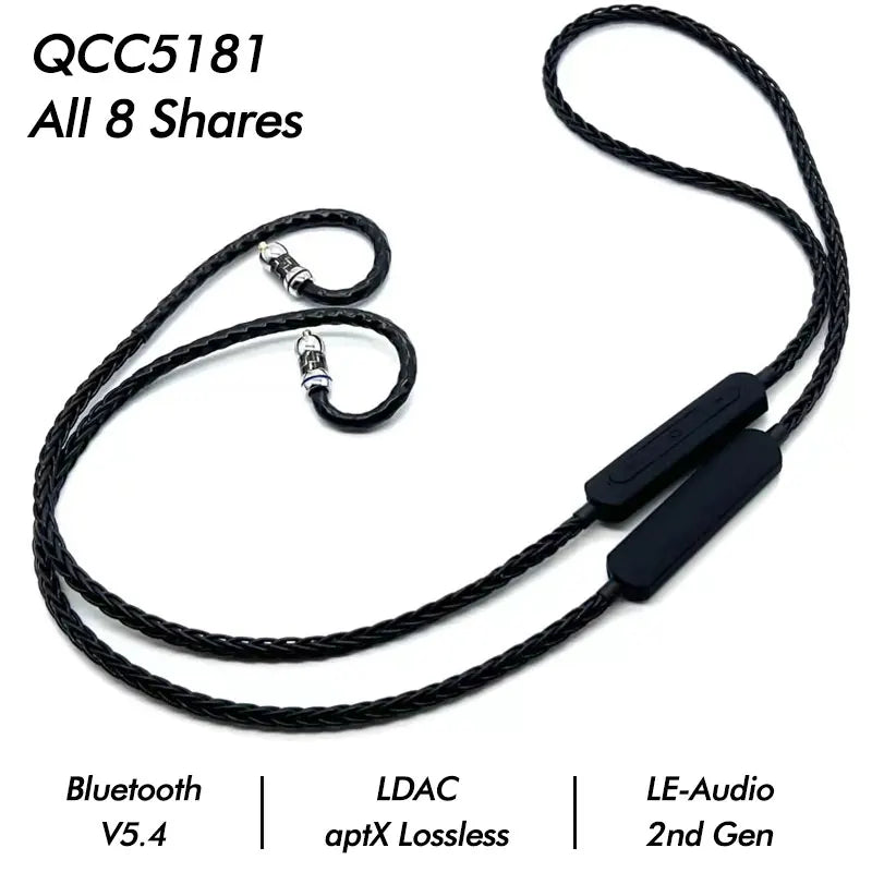 QCC5181 Bluetooth 5.4 Wireless Earphone Module - LDAC aptX Detachable MMCX & 2-Pin Adapter
