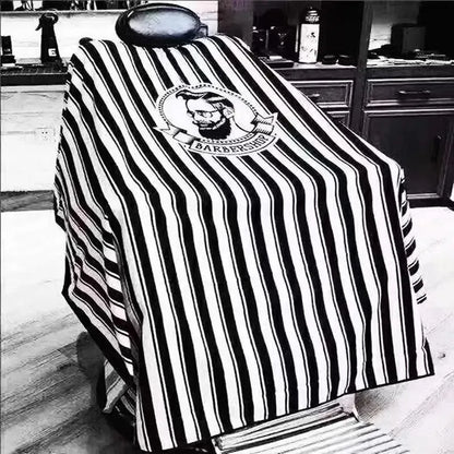 Retro Stripes Hairdressing Bibs – Non-Stick, Comfortable & Breathable Hair Apron, Hairdressing Supplies