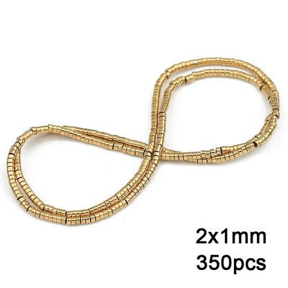 3A+ Retention Color Hematite Beads – Star & Heart Shapes, Gold-Plated Natural Stones for DIY Jewelry & Bracelets