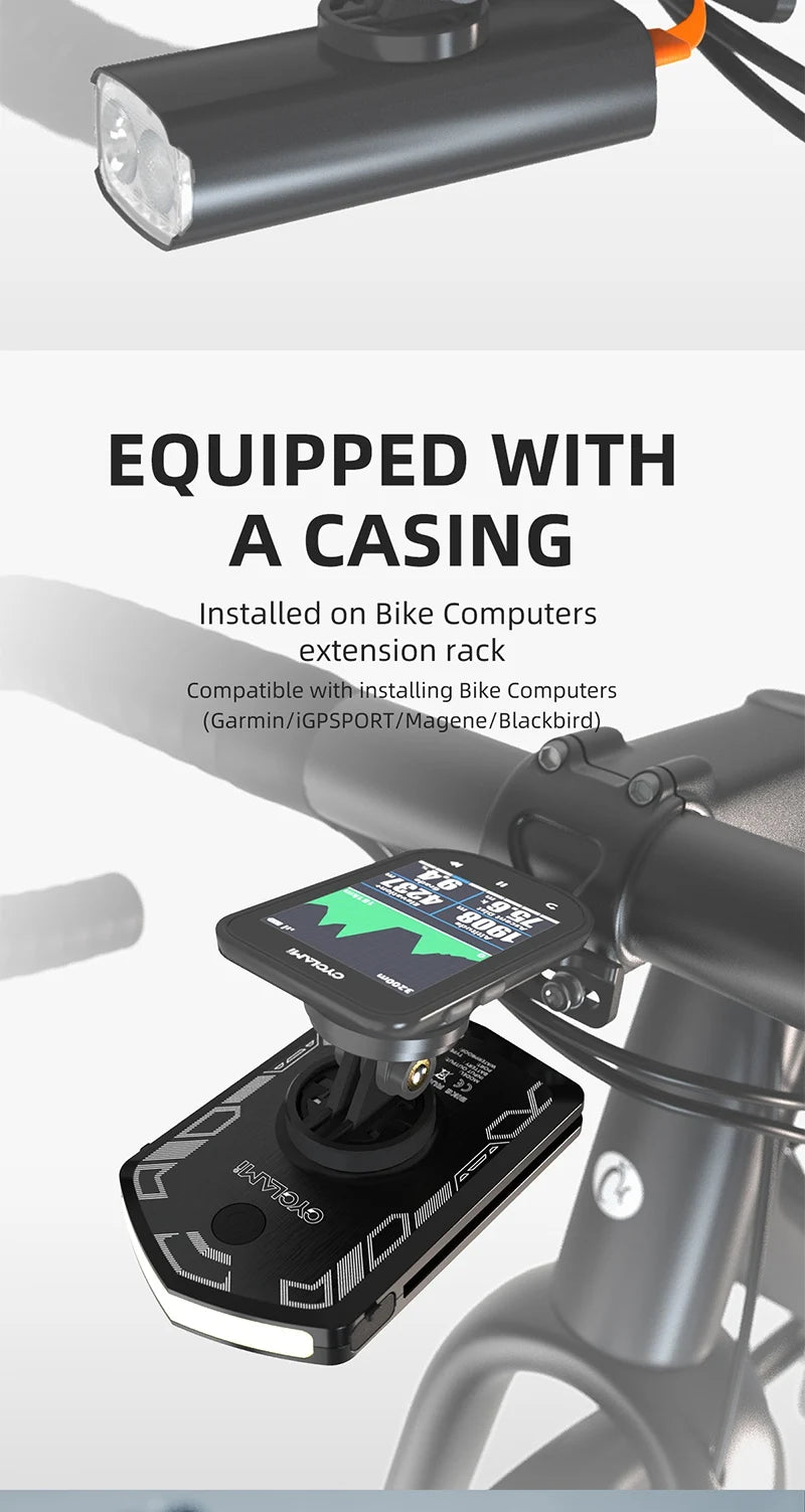 CYCLAMI Bicycle Headlight 5000mAh – Ultralight Rechargeable Front Bike Light for Garmin XOSS Bryton IGS
