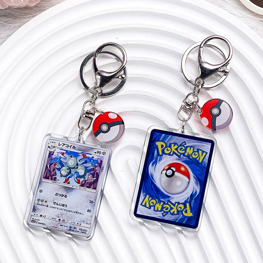 Pokemon Acrylic Keychain Charms - Pikachu Bulbasaur Jigglypuff Bag Pendant Backpack Accessories Gift