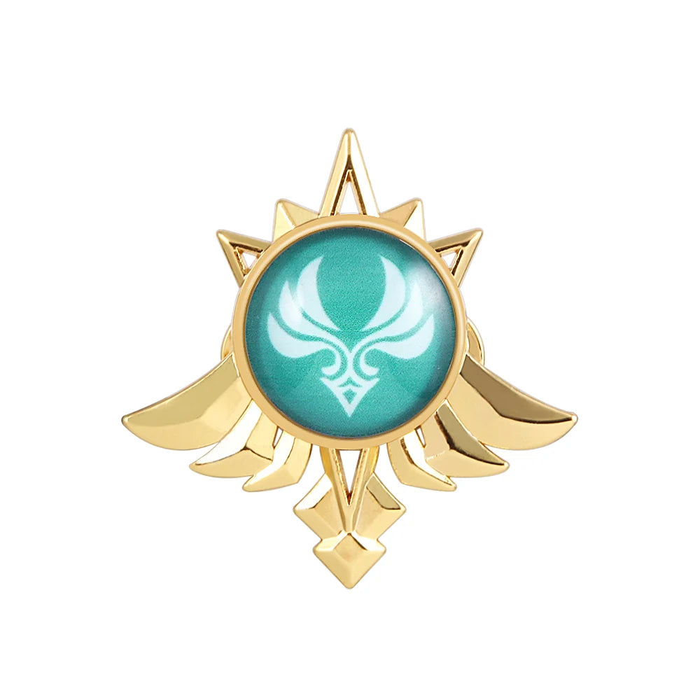 Genshin Impact Sumeru Vision Pins - Anime Character Element Badge Lapel Brooch Collectible Accessories