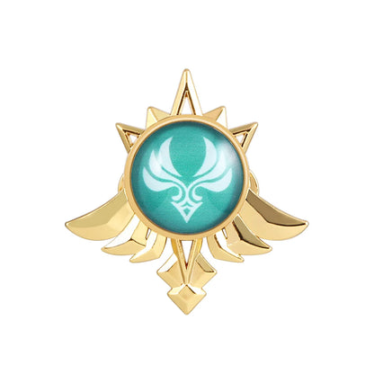 Genshin Impact Sumeru Vision Pins - Anime Character Element Badge Lapel Brooch Collectible Accessories