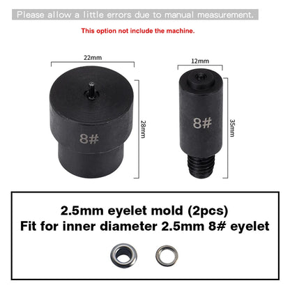 WUTA Manual Button Installation Tool – Mute Punching for Mushroom Rivets & Eyelets, DIY Hand Pressing Tool (With/Without Machine)