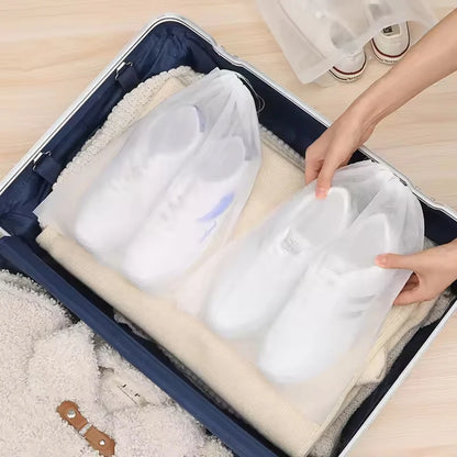 50pcs Breathable Dustproof Storage Bags – Non-Woven Drawstring Clear Shoe Covers & Travel Pouches for Protection & Organization