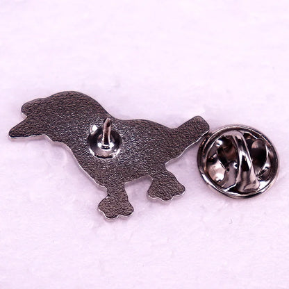 Abstract Crow Enamel Pin – Funny Bird Brooch, Unique Jewelry Gift