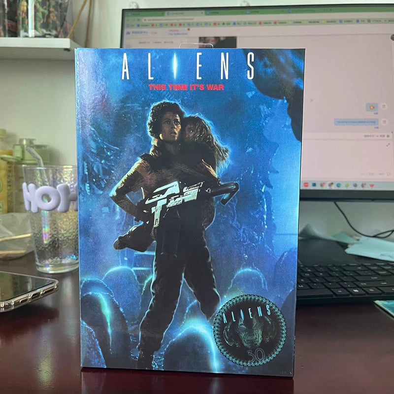 NECA Alien 2 LT Ellen Ripley & Newt Figure – Giger Xenomorph Facehugger Collectible Action Model Toy, Perfect Gift