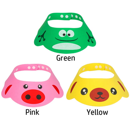 1PC Adjustable Baby Shower Cap - Child Shampoo Hat with Waterproof Ear and Eye Protection - Infant Bath Visor for Hair Washing and Safety