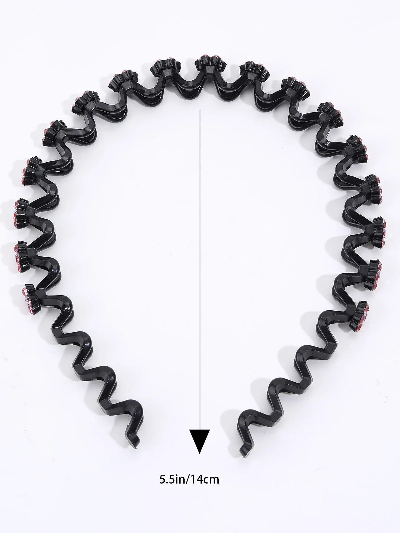 New Non-slip Rhinestone Headbands – Solid Wave Hairbands for Women & Girls, Bezel Fashion Hair Hoop, Boutique Hair Accessories