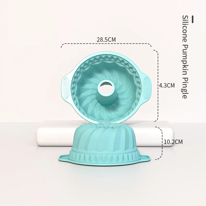 3D Silicone Cake Mold Decorating Tool for Pastry, DIY Cake Pan, Fluted Tube Pan and Airfryer Bakeware Accessories
