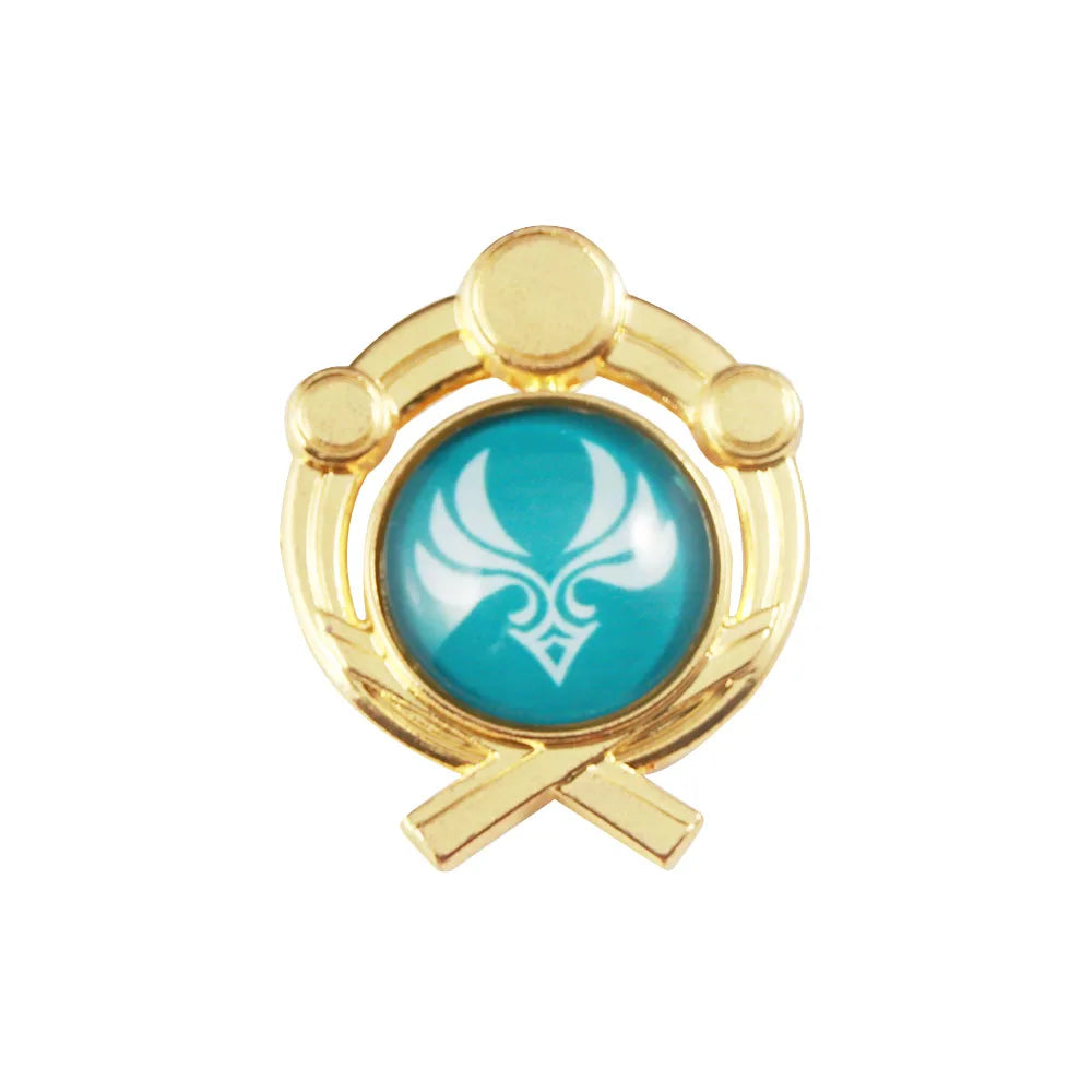 Genshin Impact Sumeru Vision Pins - Anime Character Element Badge Lapel Brooch Collectible Accessories