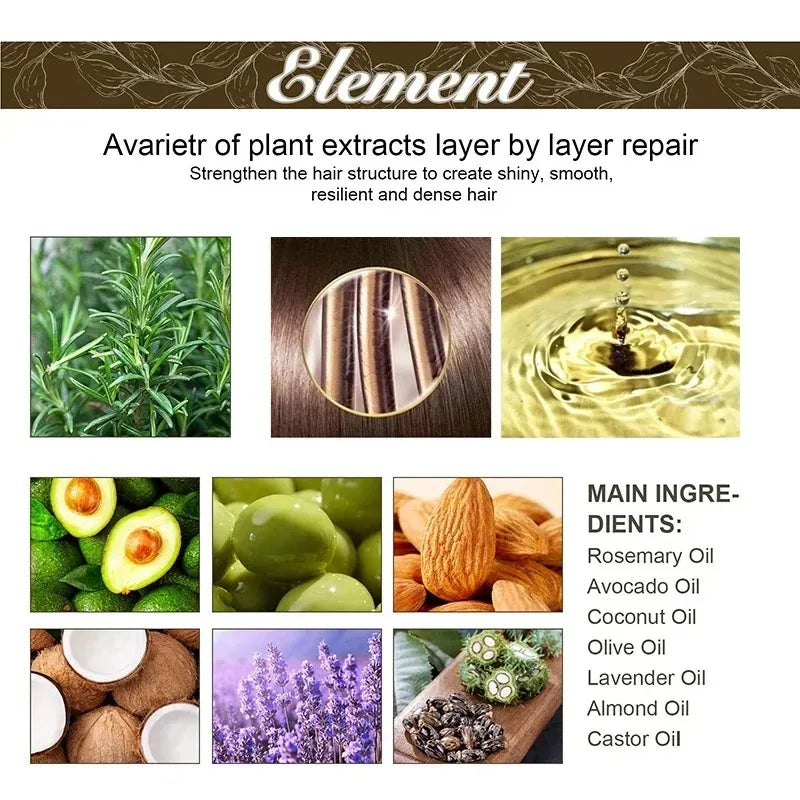 Rosemary Hair Growth Oil 1-3pcs - Moisturizing Hair Serum for Scalp Care & Hair Repair
