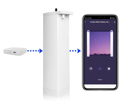 Tuya ZigBee Battery-Powered Electric Curtain Motor – Wireless, Automatic, SmartLife App Remote, Works with Google Home