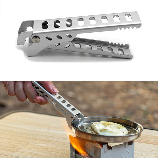 Aluminum Anti-Heat Bowl Gripper Clip - Alloy Pot Pan Handle Holder for Camping & Kitchen Accessories