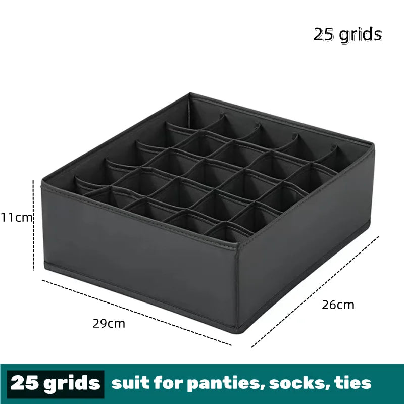 Underwear & Socks Organizer Box – Drawer Dividers for Bras, Pants, Scarves, Ties, Jeans, and Clothing Storage