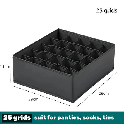 Underwear & Socks Organizer Box – Drawer Dividers for Bras, Pants, Scarves, Ties, Jeans, and Clothing Storage