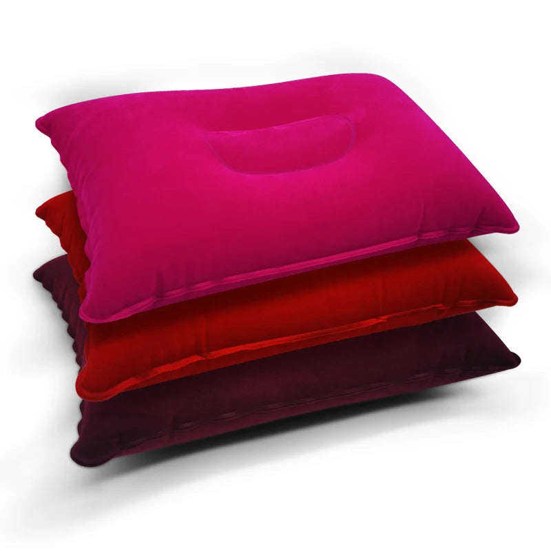 Inflatable Air Pillow Bed – PVC Nylon Camping & Travel Pillow for Neck and Back Support