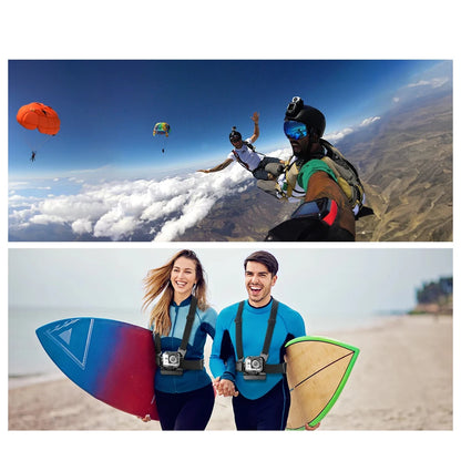Action Camera Accessories Kit - Adjustable Head Strap & Chest Mount Holder for GoPro, DJI, Insta360 & More