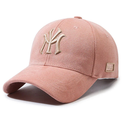 Embroidered Letter Baseball Cap - Adjustable Unisex Casual Duck Bill Sun Hat for Men & Women
