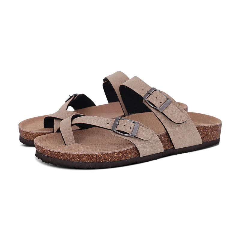 Comwarm Women’s Suede Mules & Men’s Cork Insole Clogs – Arch Support Sandals for Outdoor, Beach, and Home Slides