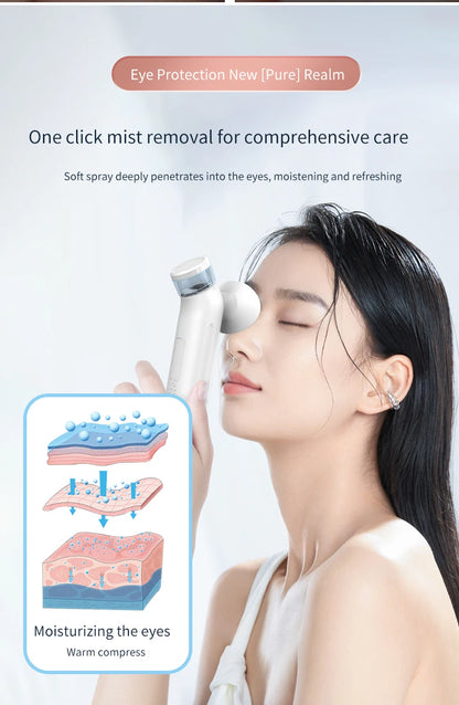Portable Hot & Cold Eye Mist Sprayer – Nano Hydrating Steam Compress for Eye Care & Fatigue Relief