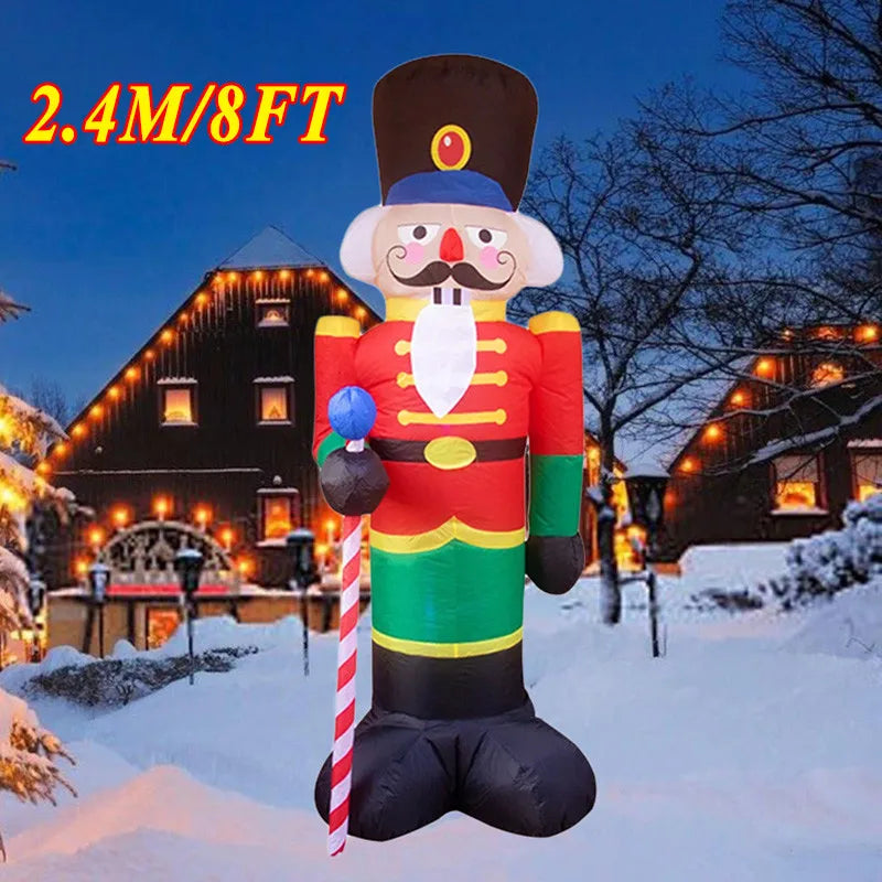 1.8M Inflatable Santa Claus Backpack Toy – Christmas Decoration with LED Light for Indoor & Outdoor Holiday Decor and Gifts